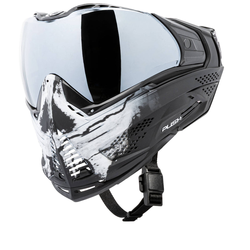 Unite Goggle Mk II - Warlord Omen (Black/White Skull) - Silver Lens