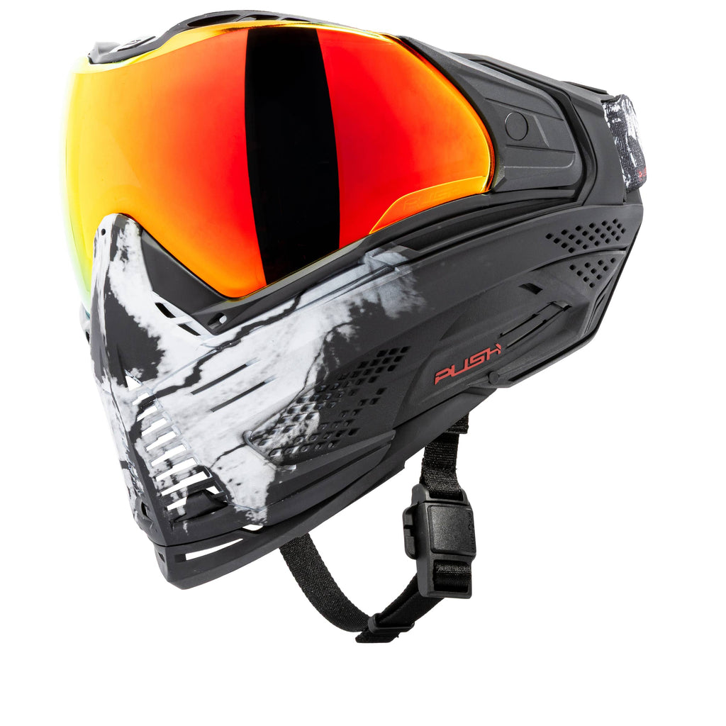 Unite Goggle Mk II - Warlord Viper (Black/White Skull) - Red Lens