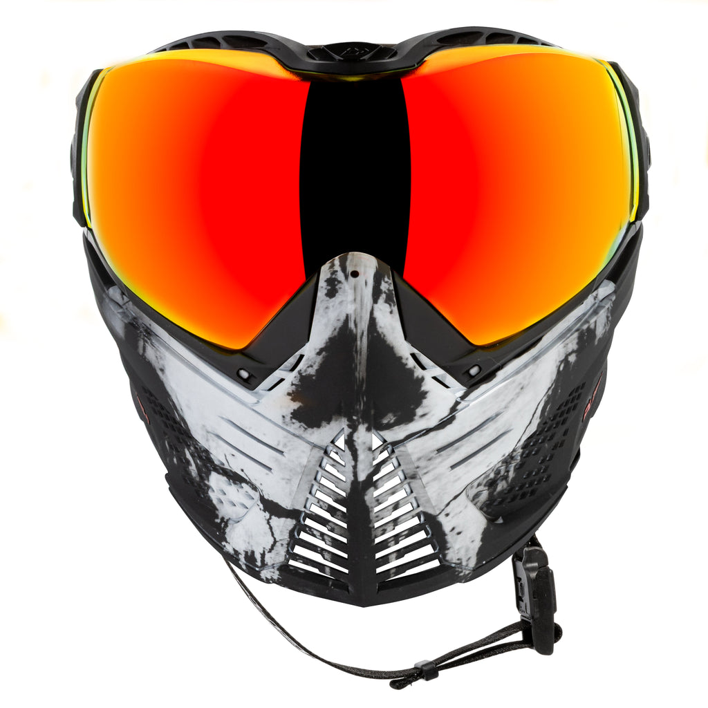 Unite Goggle Mk II - Warlord Viper (Black/White Skull) - Red Lens