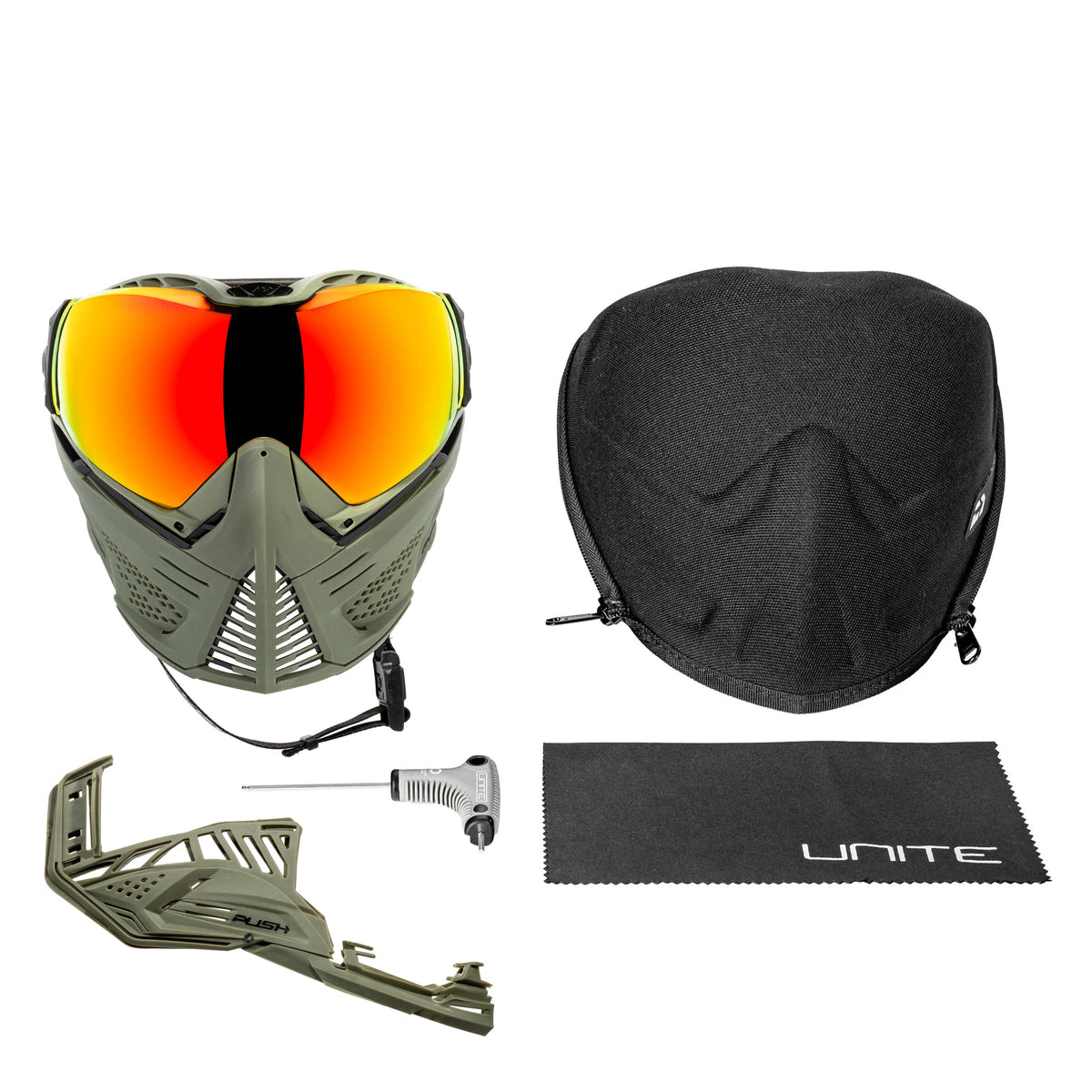 Unite Goggle Mk II - Raptor (Olive/Black) - Red Lens