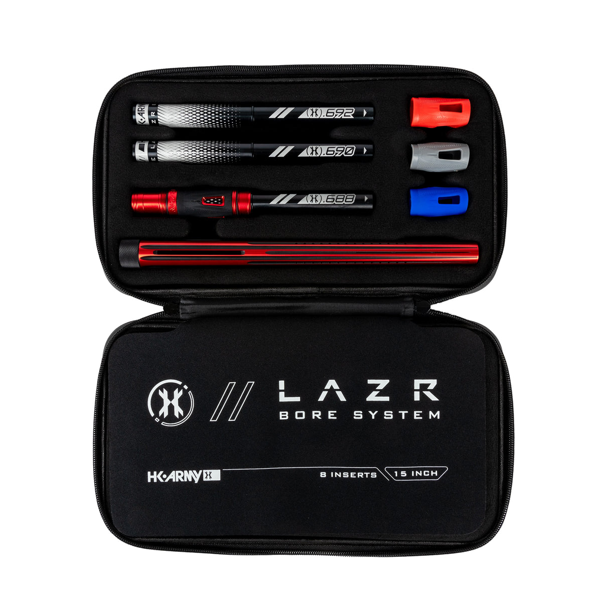 LAZR Elite Nova Barrel Kit - 15" Red/Black - Black Inserts - Cocker Threads