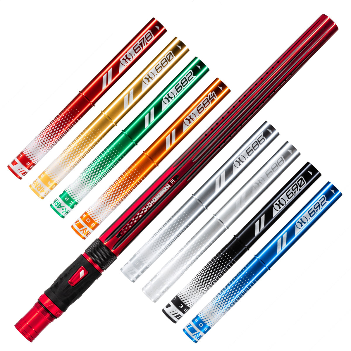 LAZR Elite Nova Barrel Kit - 15" Red/Black - Colored Inserts - Cocker Threads