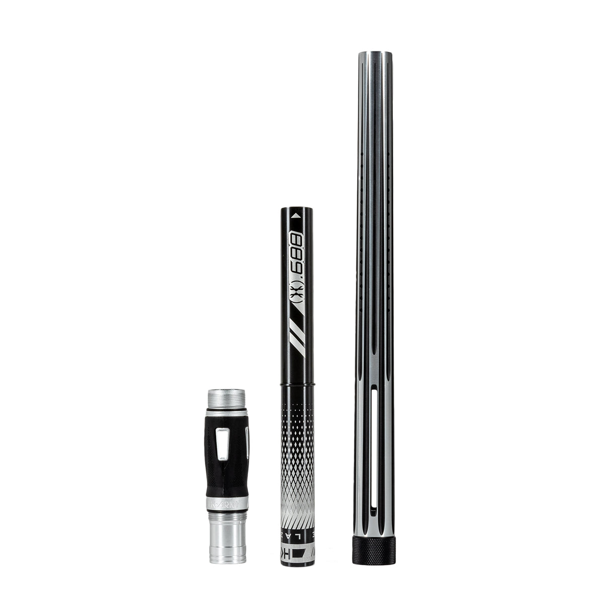 LAZR Elite Nova Barrel Kit - 15" Silver/Black - Black Inserts - Cocker Threads