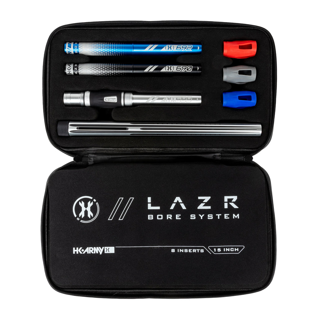 LAZR Elite Nova Barrel Kit - 15" Silver/Black - Colored Inserts - Cocker Threads