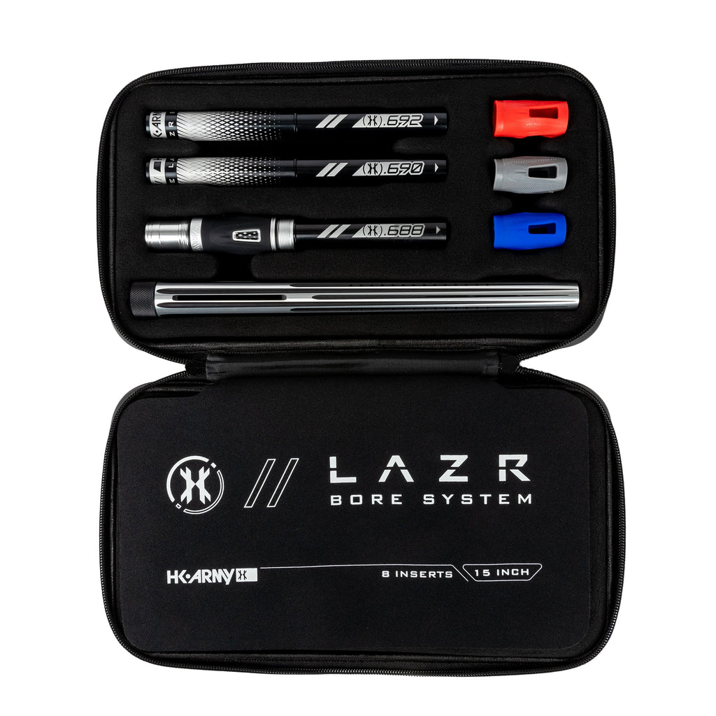 LAZR Elite Nova Barrel Kit - 15" Silver/Black - Black Inserts - Cocker Threads