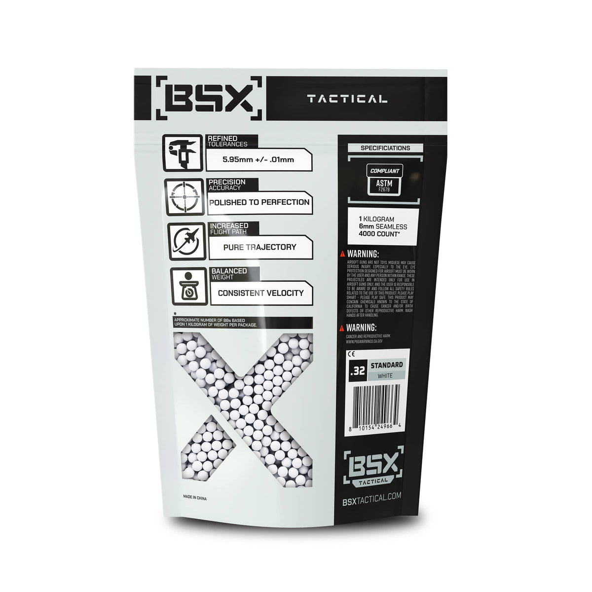 BSX BBs 0.32g - 3,125ct - White