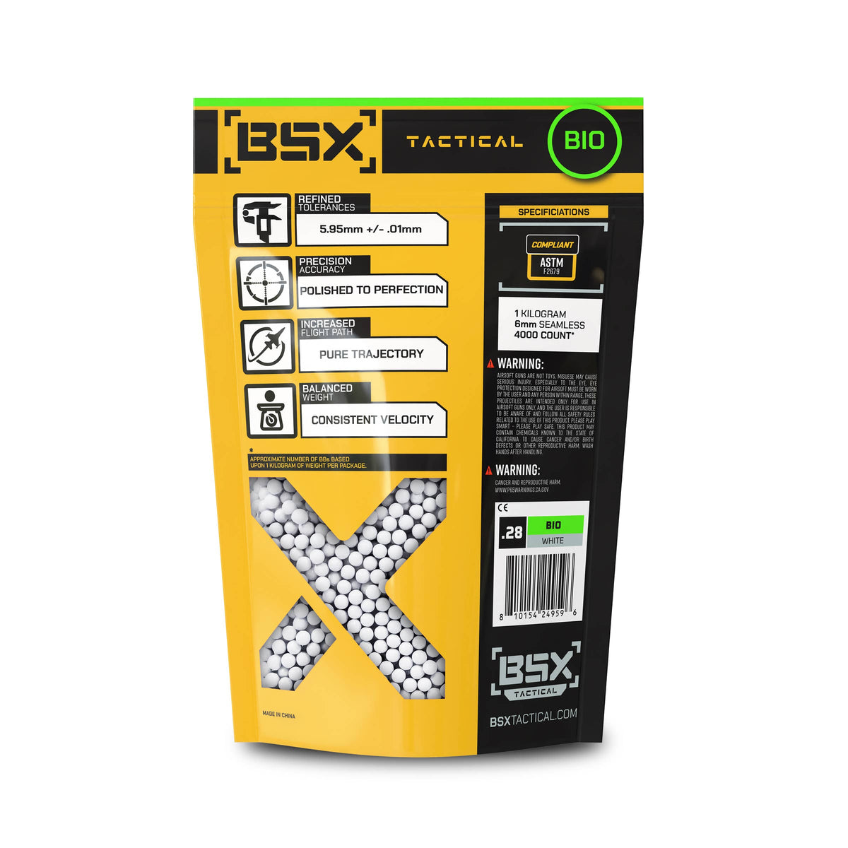 BSX BBs Bio 0.28g - 3,500ct - White