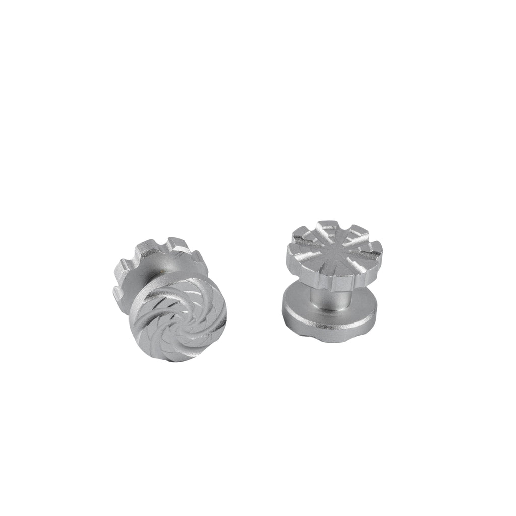Machined Goggle Screw Set "Cyclone" Silver
