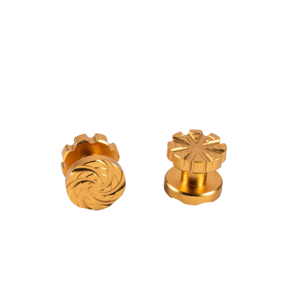 Machined Goggle Screw Set "Cyclone" Gold