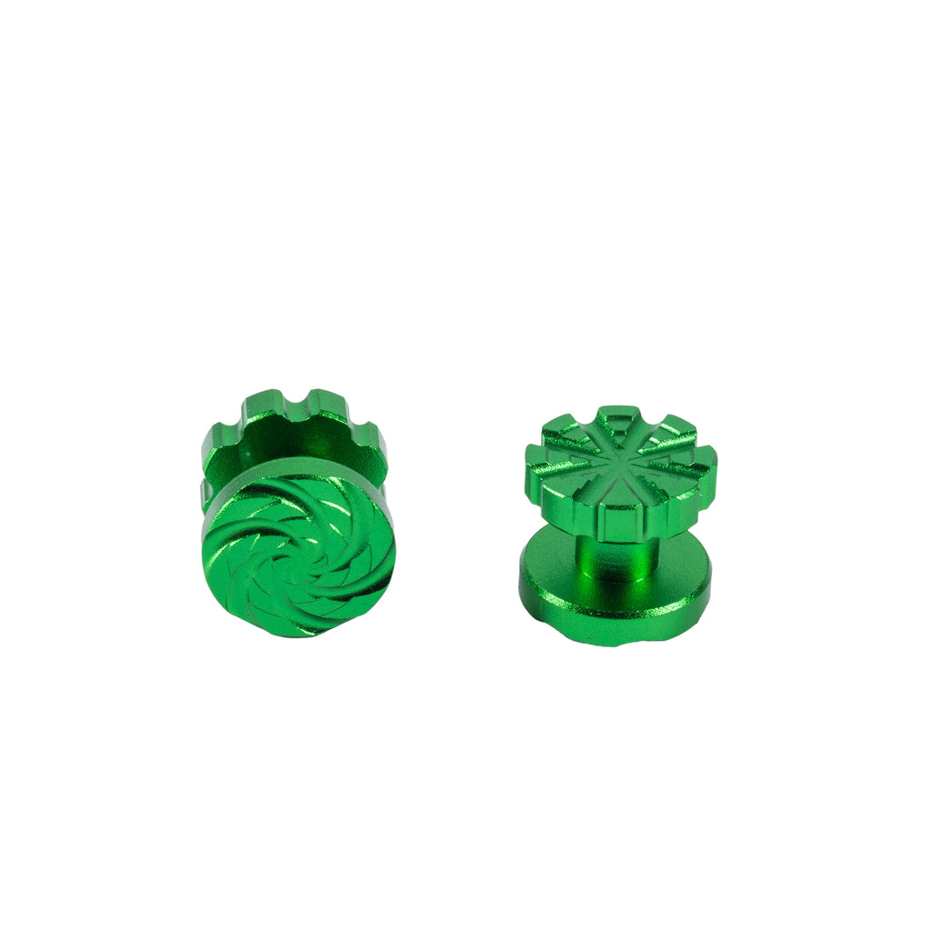 Machined Goggle Screw Set "Cyclone" Green