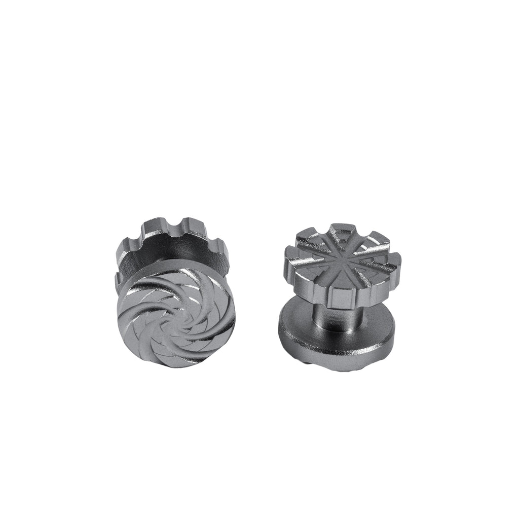 Machined  Goggle Screw Set "Cyclone" Pewter