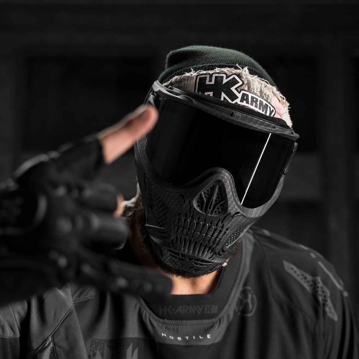 HSTL® Skull Goggle Carbon Fiber w/ Smoke Lens