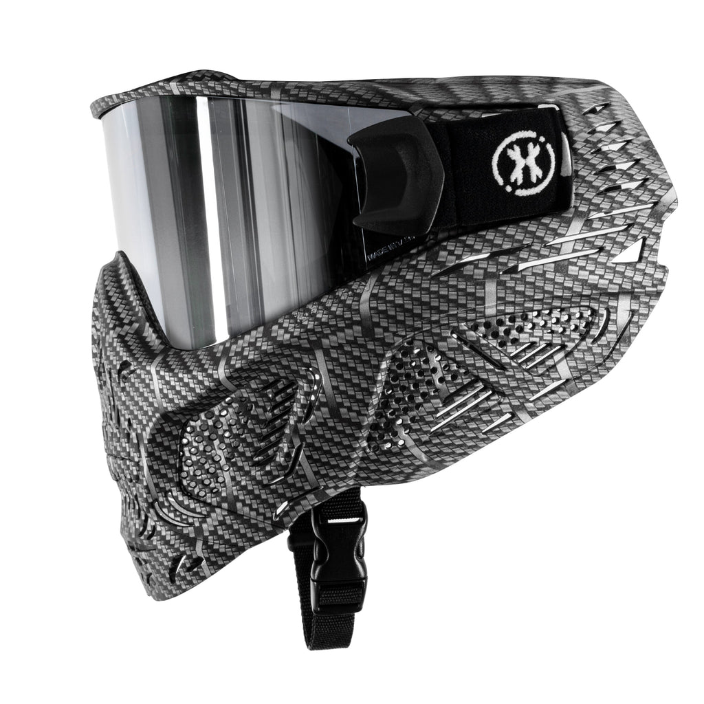 HSTL® Skull Goggle Machine Silver w/ Chrome Lens