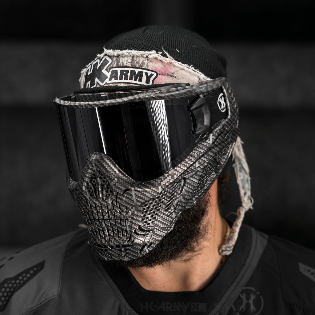 HSTL® Skull Goggle Machine Silver w/ Chrome Lens