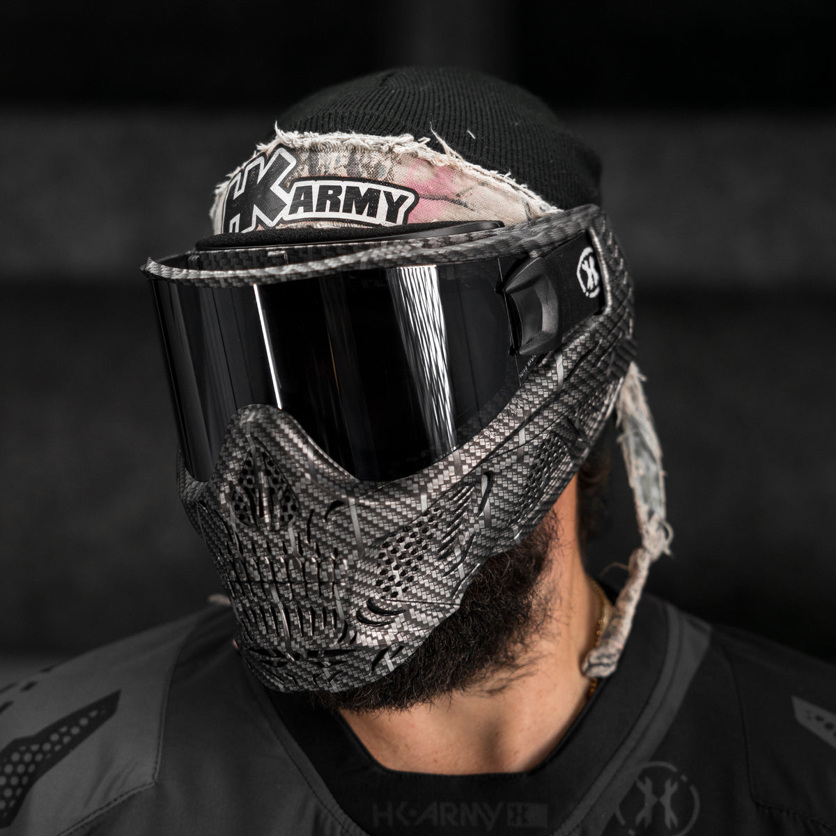 HSTL® Skull Goggle Machine Silver w/ Chrome Lens