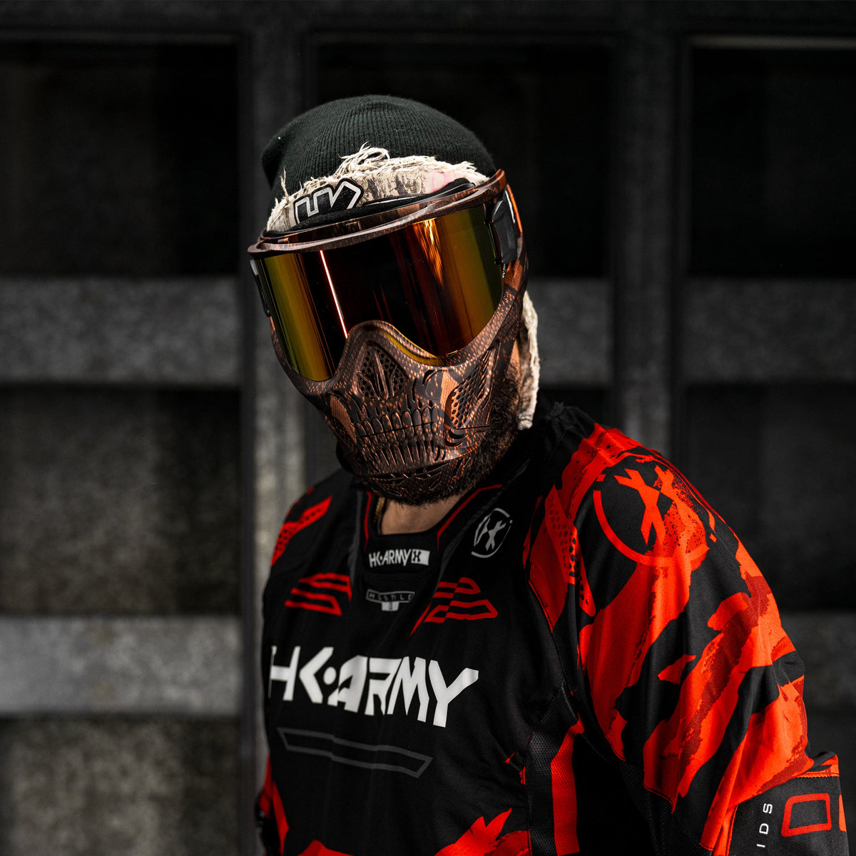 HSTL® Skull Goggle Snake Red w/ Fire Lens