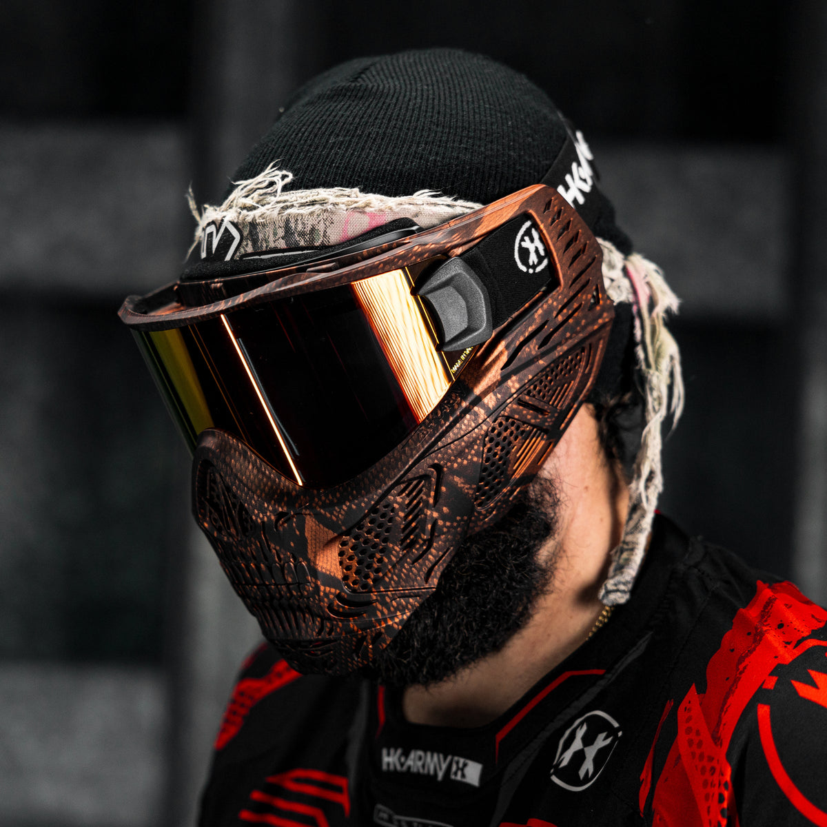 HSTL® Skull Goggle Snake Red w/ Fire Lens