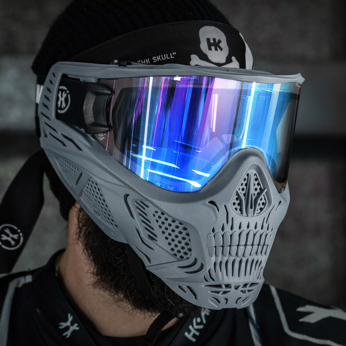 HSTL® Skull Goggle "Crypt" - Grey w/ Ice Lens