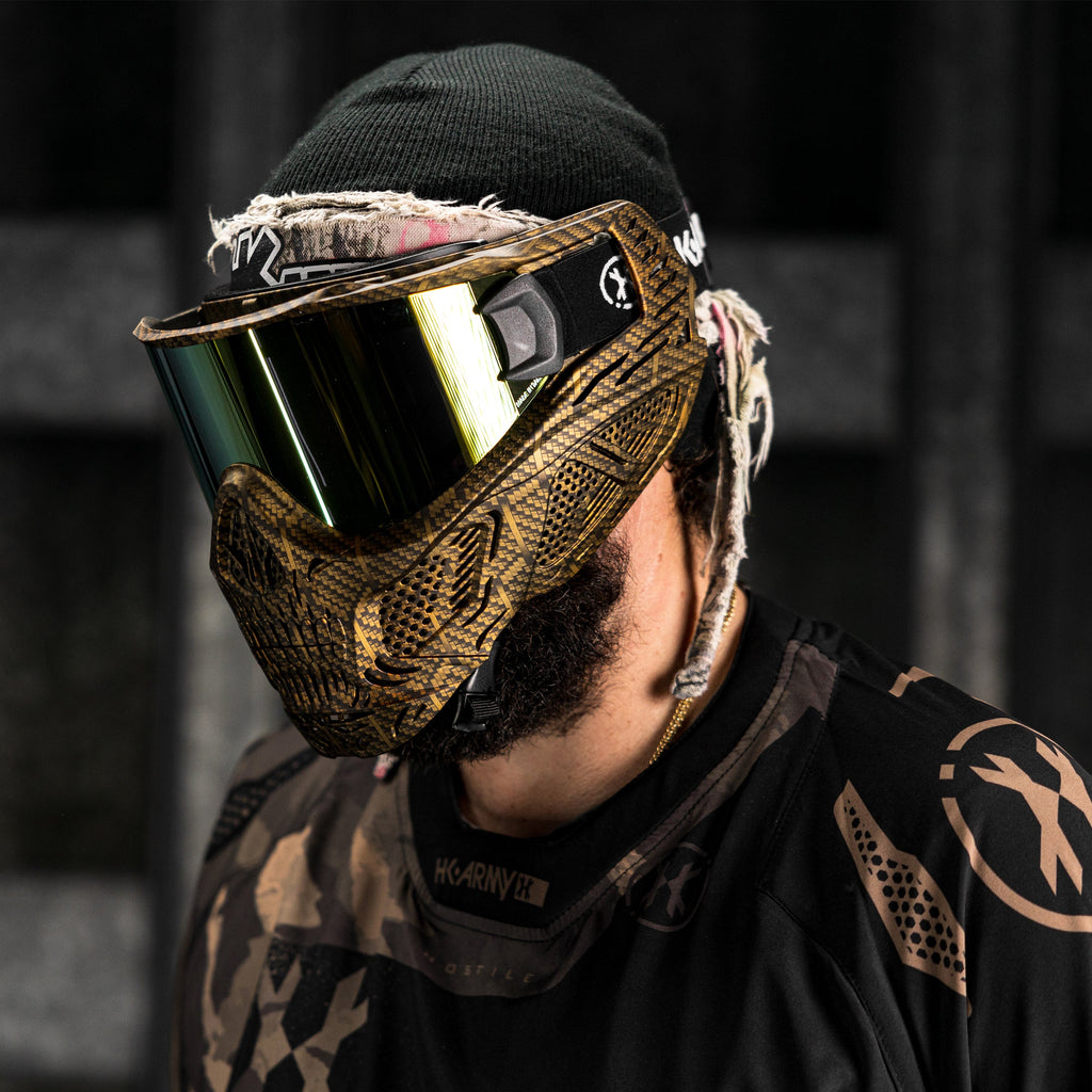 HSTL® Skull Goggle Machine Gold w/ Gold Lens