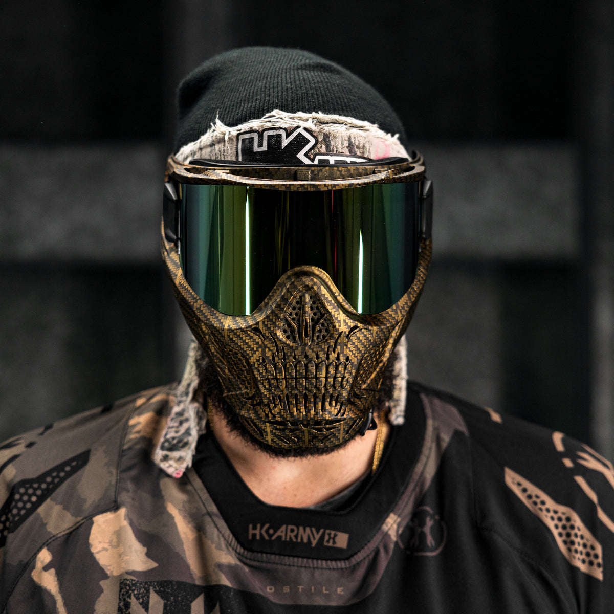 HSTL® Skull Goggle Machine Gold w/ Gold Lens