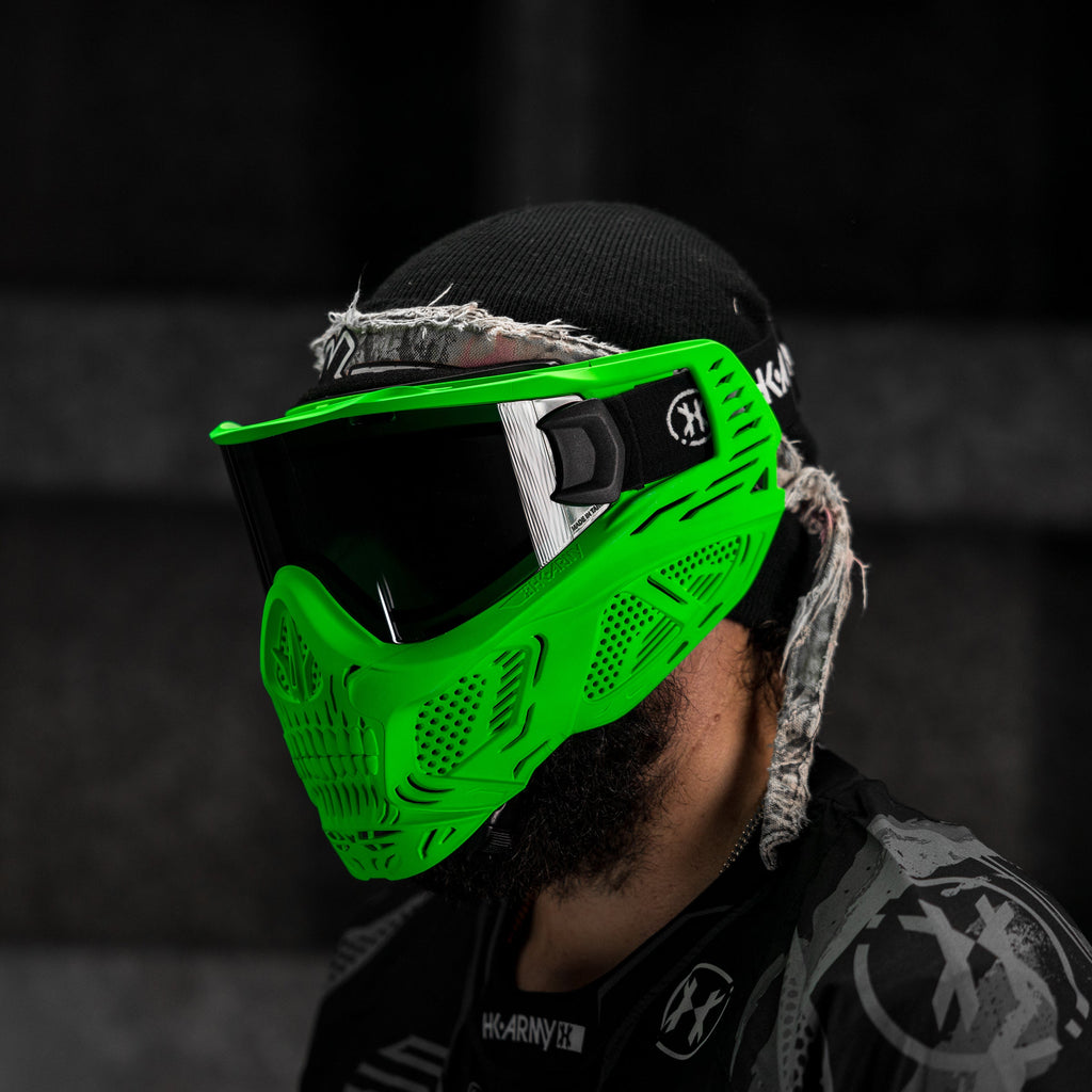 HSTL® Glowball™ Skull Goggle Neon Green w/ Smoke Lens