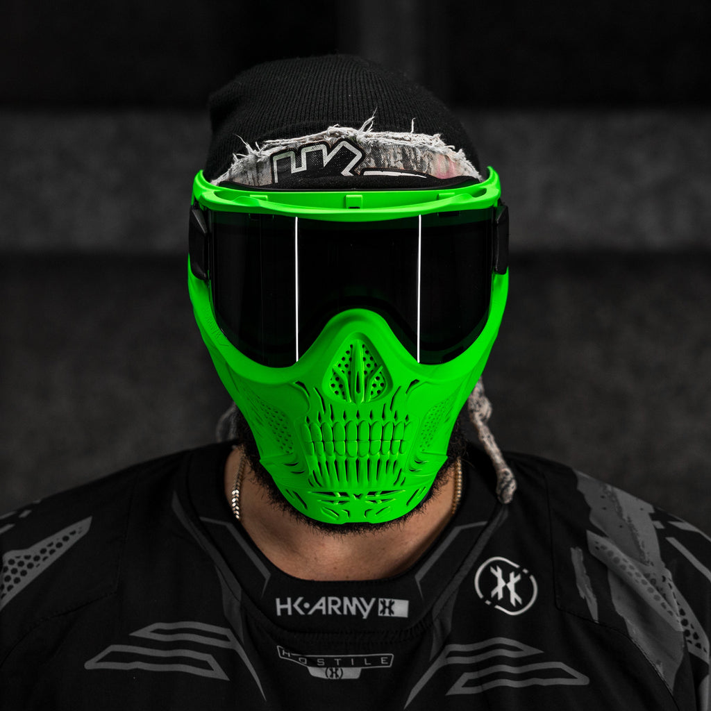 HSTL® Glowball™ Skull Goggle Neon Green w/ Smoke Lens