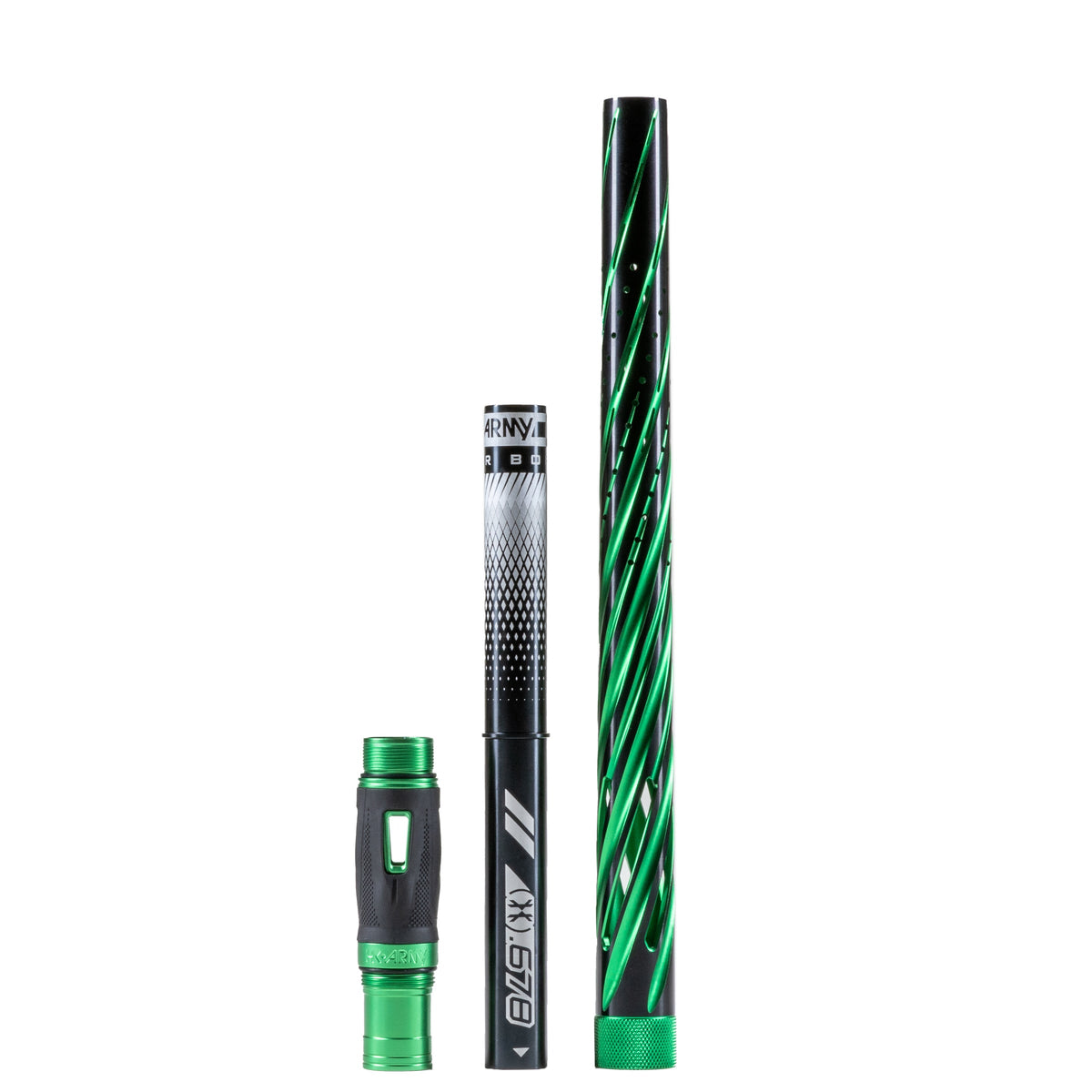 LAZR Elite Orbit Barrel Kit - 15" Dust Green/Black Inserts - Cocker Threads