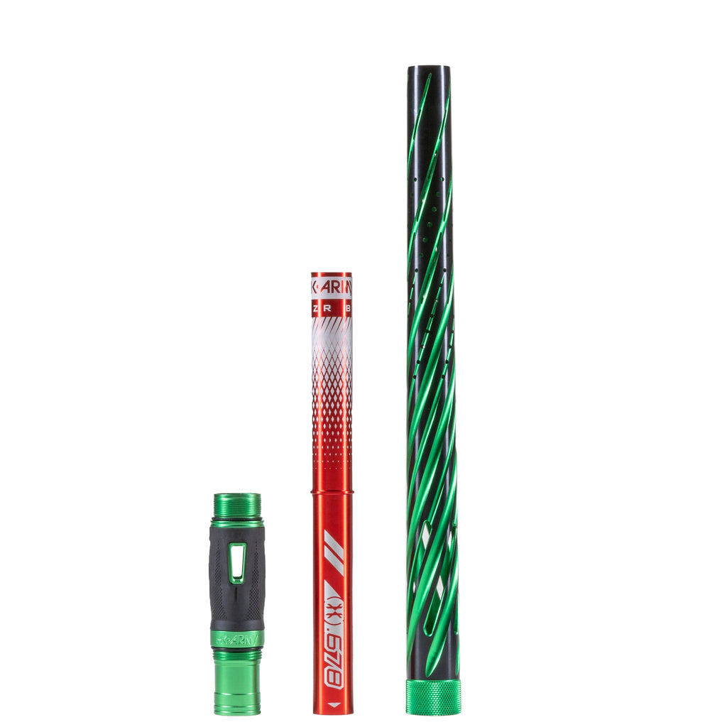 LAZR Elite Orbit Barrel Kit - 15" Dust Green/Colored Inserts - Cocker Threads