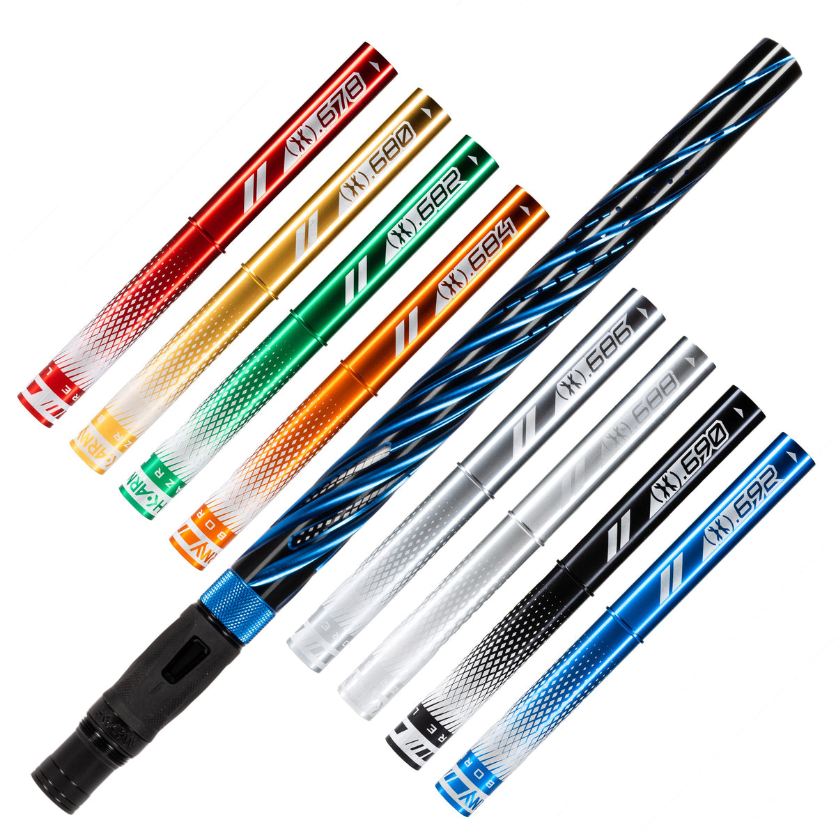 LAZR Elite Orbit Barrel Kit - 15" Dust Blue/Black - Colored Inserts - Cocker Threads
