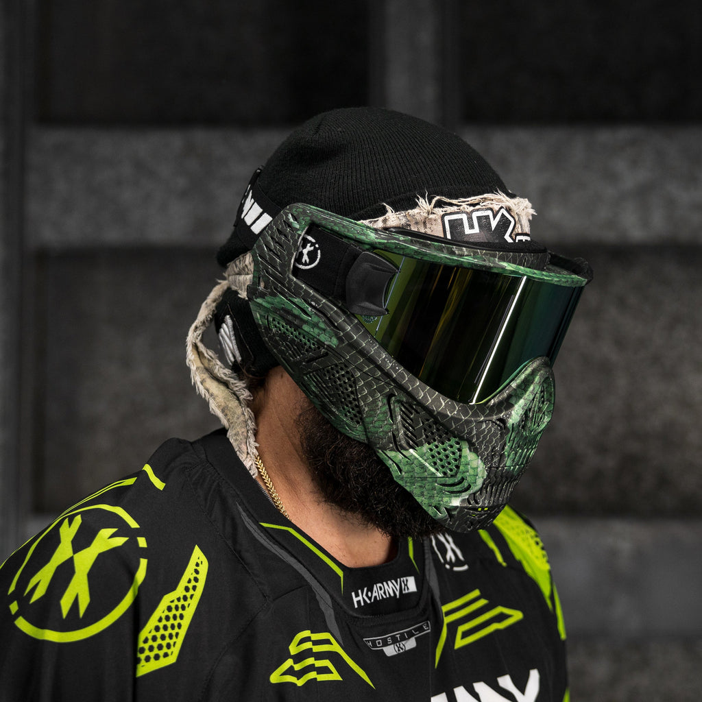 HSTL® Skull Goggle Snake Green w/ Gold Lens