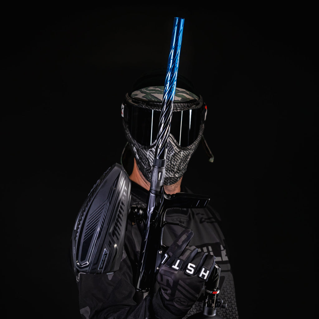 LAZR Elite Orbit Barrel Kit - 15" Black/Blue Fade - Colored Inserts - Cocker Threads