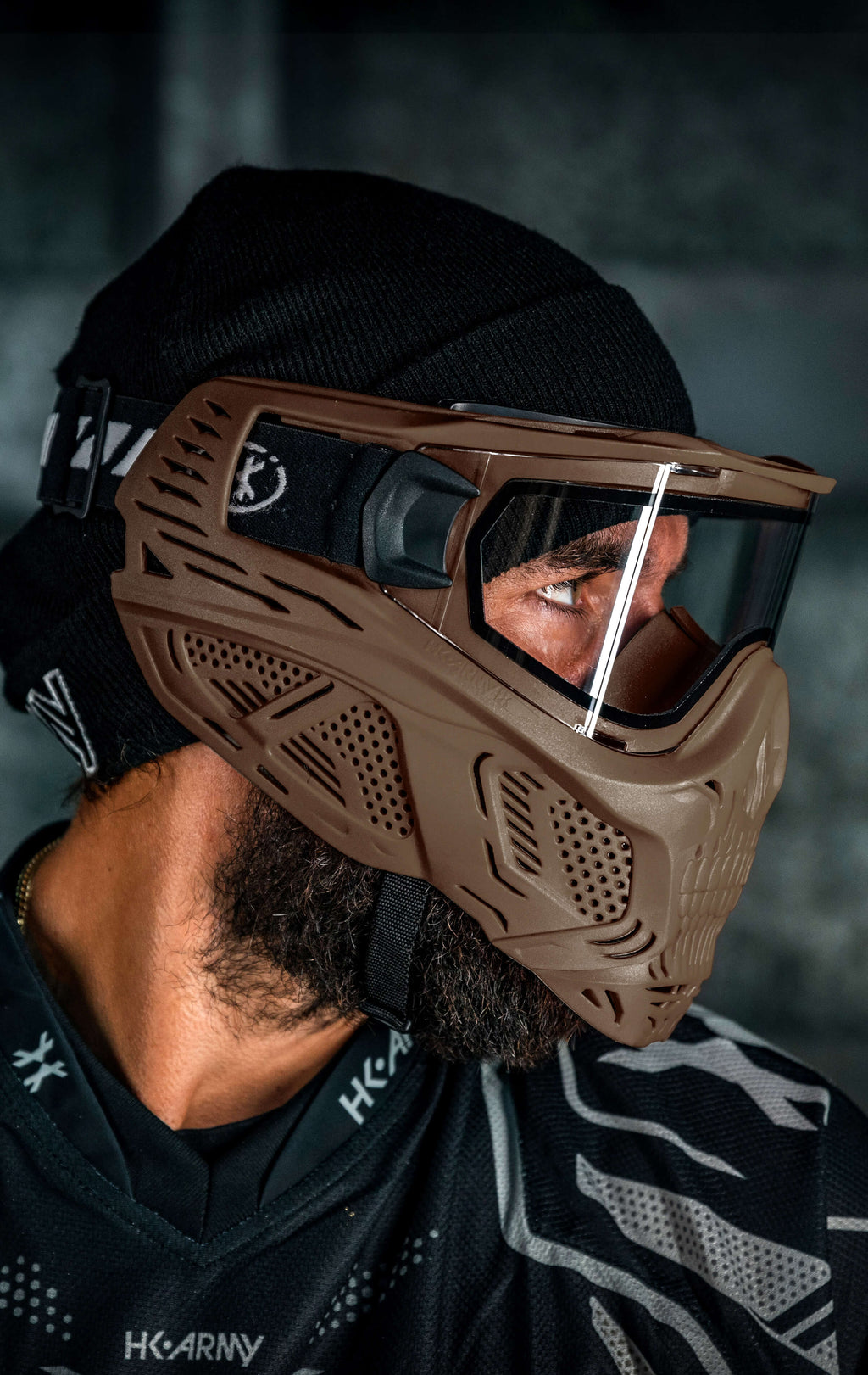 HSTL® Skull Goggle - Tan w/ Clear Lens