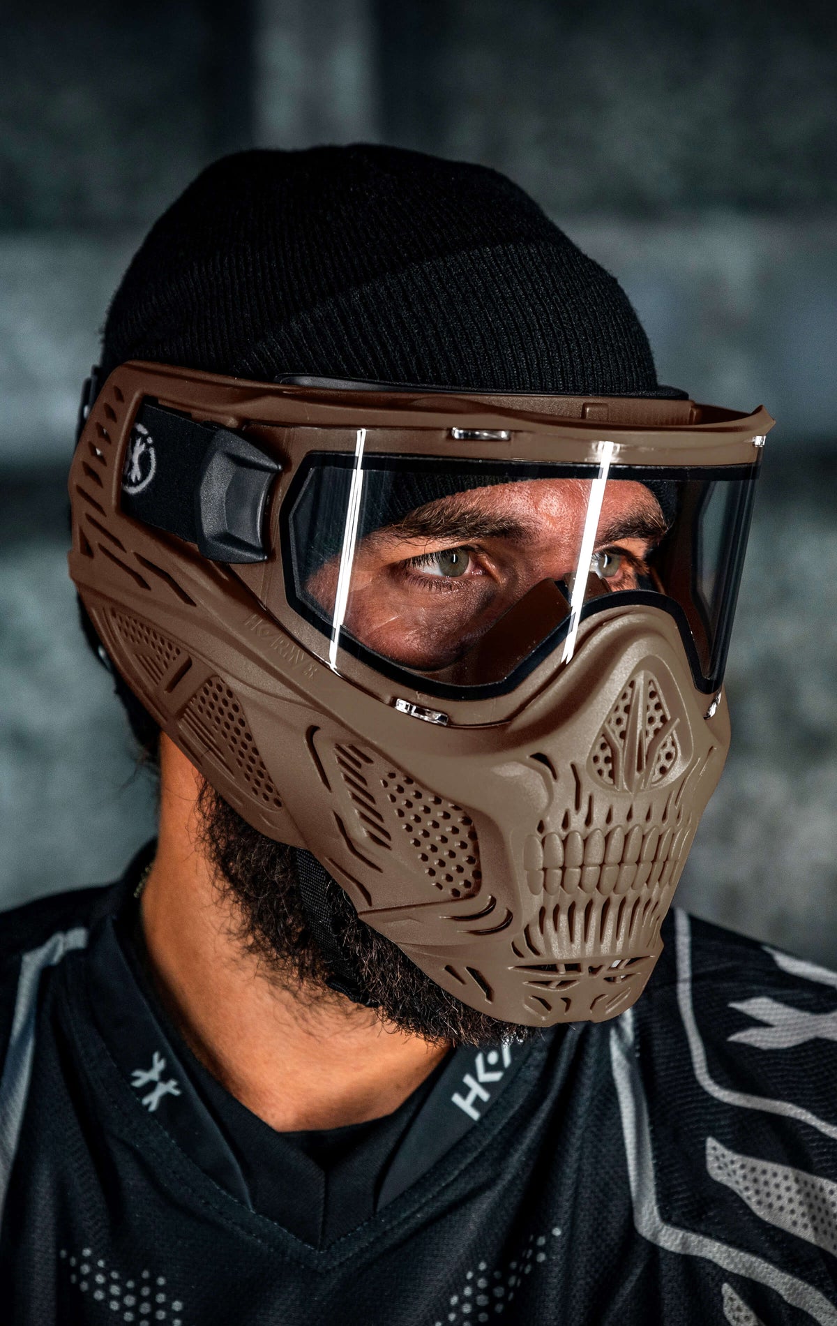 HSTL® Skull Goggle - Tan w/ Clear Lens