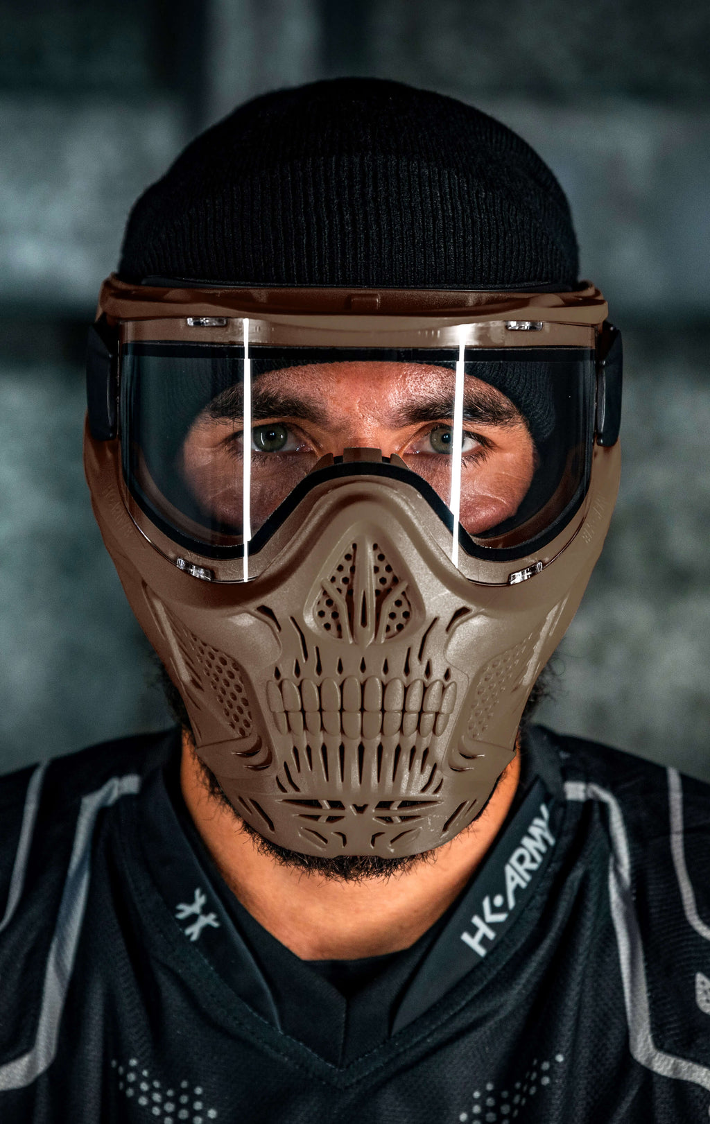 HSTL® Skull Goggle - Tan w/ Clear Lens