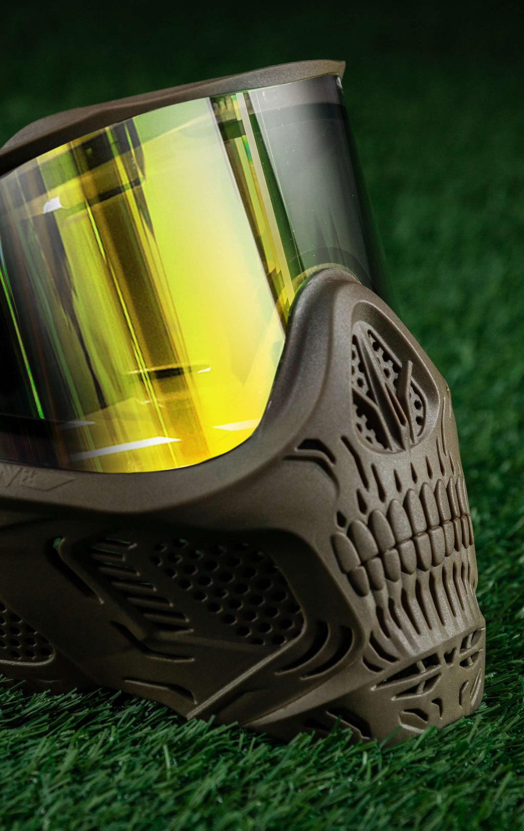 HSTL® Skull Goggle "Sandman" - Tan w/ Gold Lens
