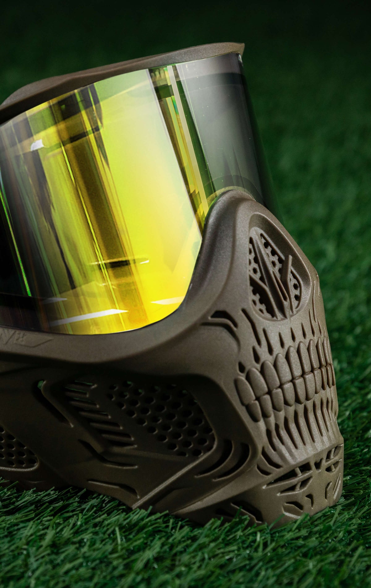 HSTL® Skull Goggle "Sandman" - Tan w/ Gold Lens