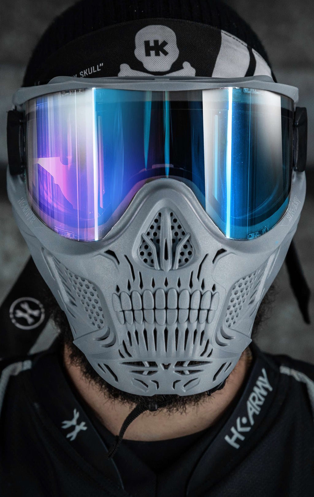 HSTL® Skull Goggle "Crypt" - Grey w/ Ice Lens