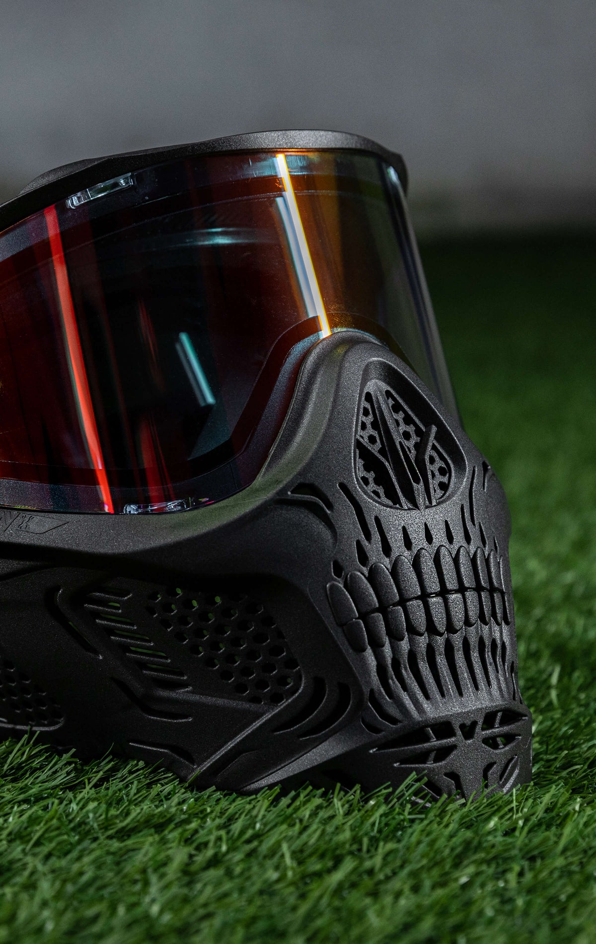 HSTL® Skull Goggle "Death" - Black w/ Fire Lens