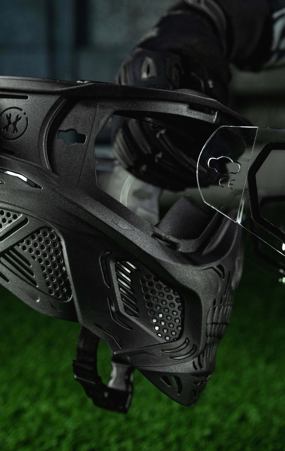 HSTL® Skull Goggle "Death" - Black w/ Fire Lens
