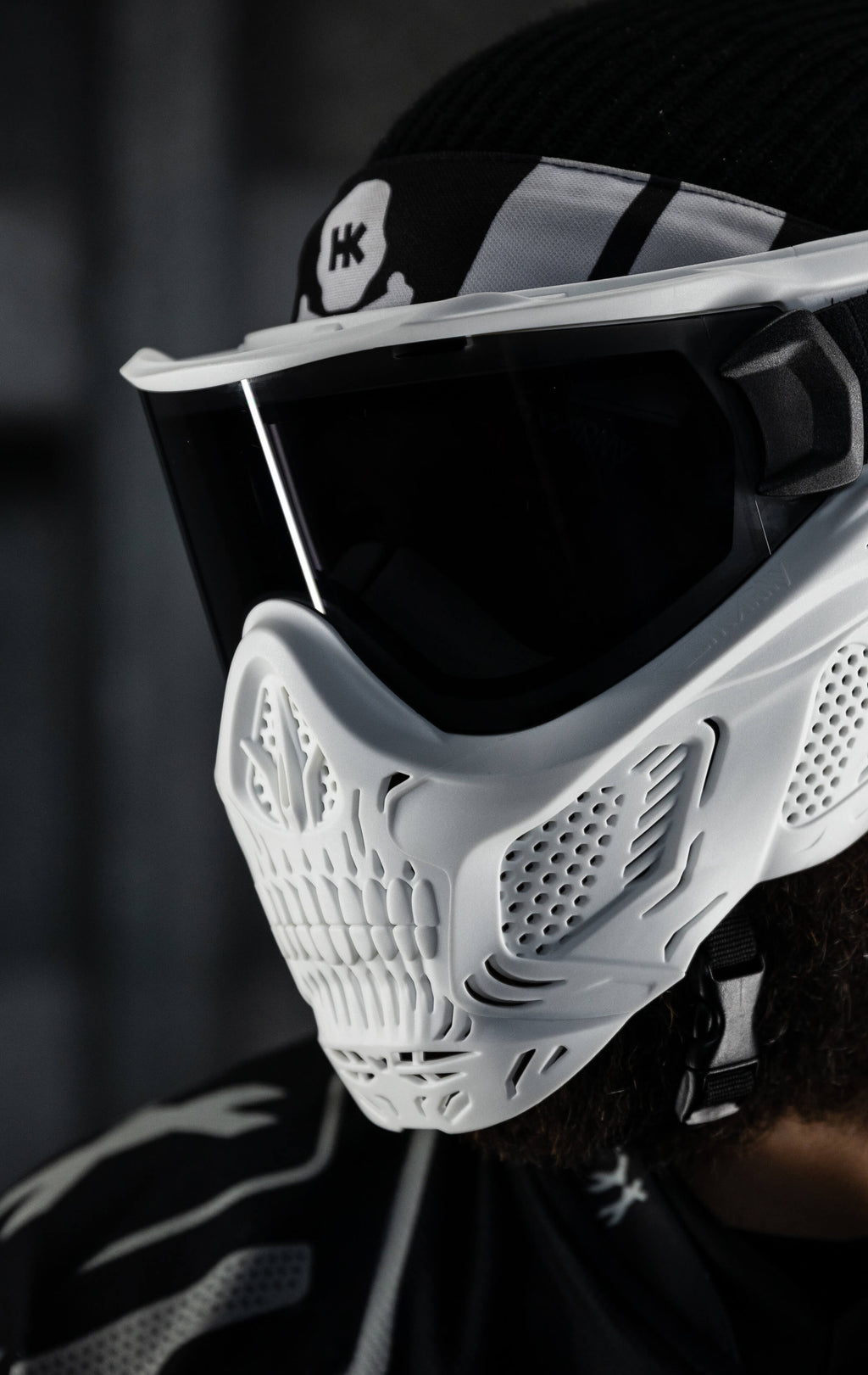 HSTL® Skull Goggle "Ghost" - White w/ Smoke Lens