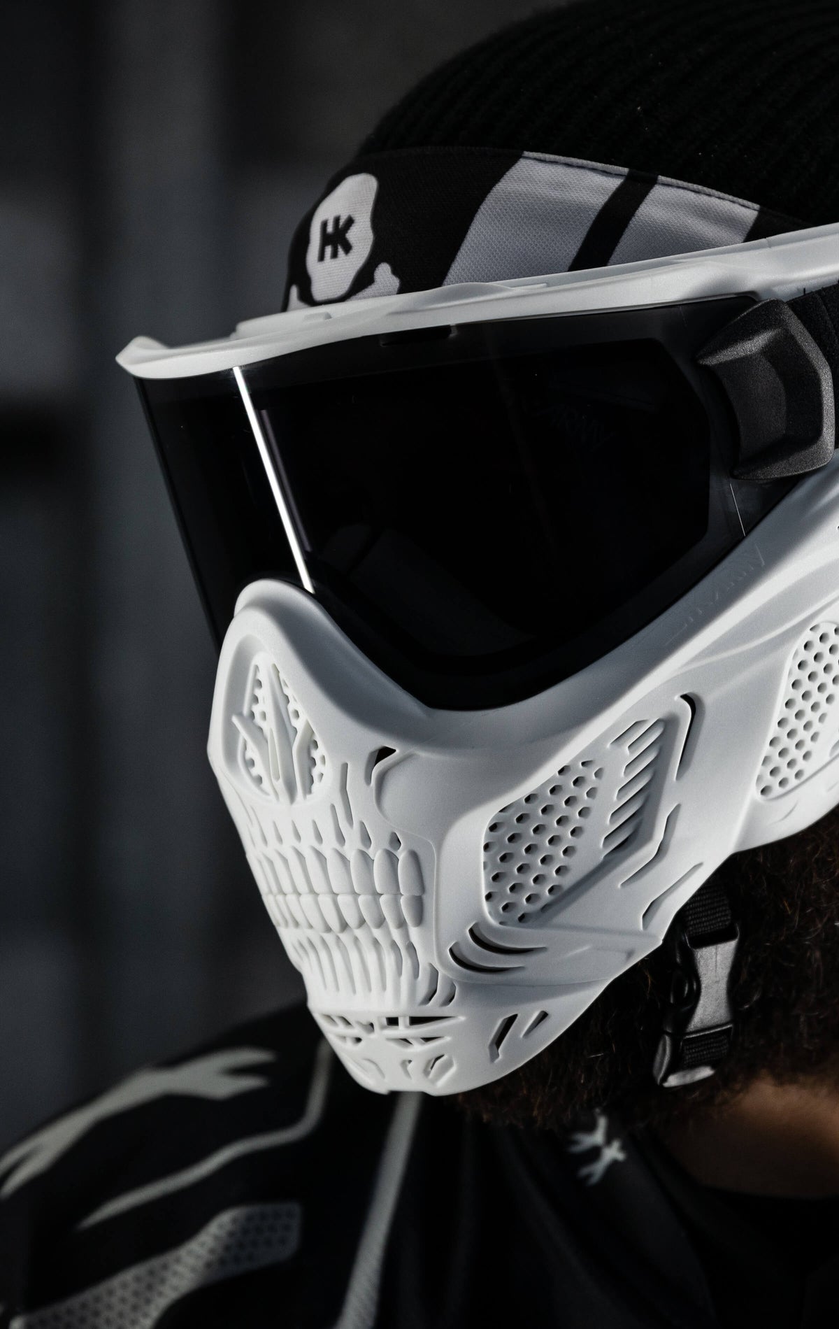 HSTL® Skull Goggle "Ghost" - White w/ Smoke Lens