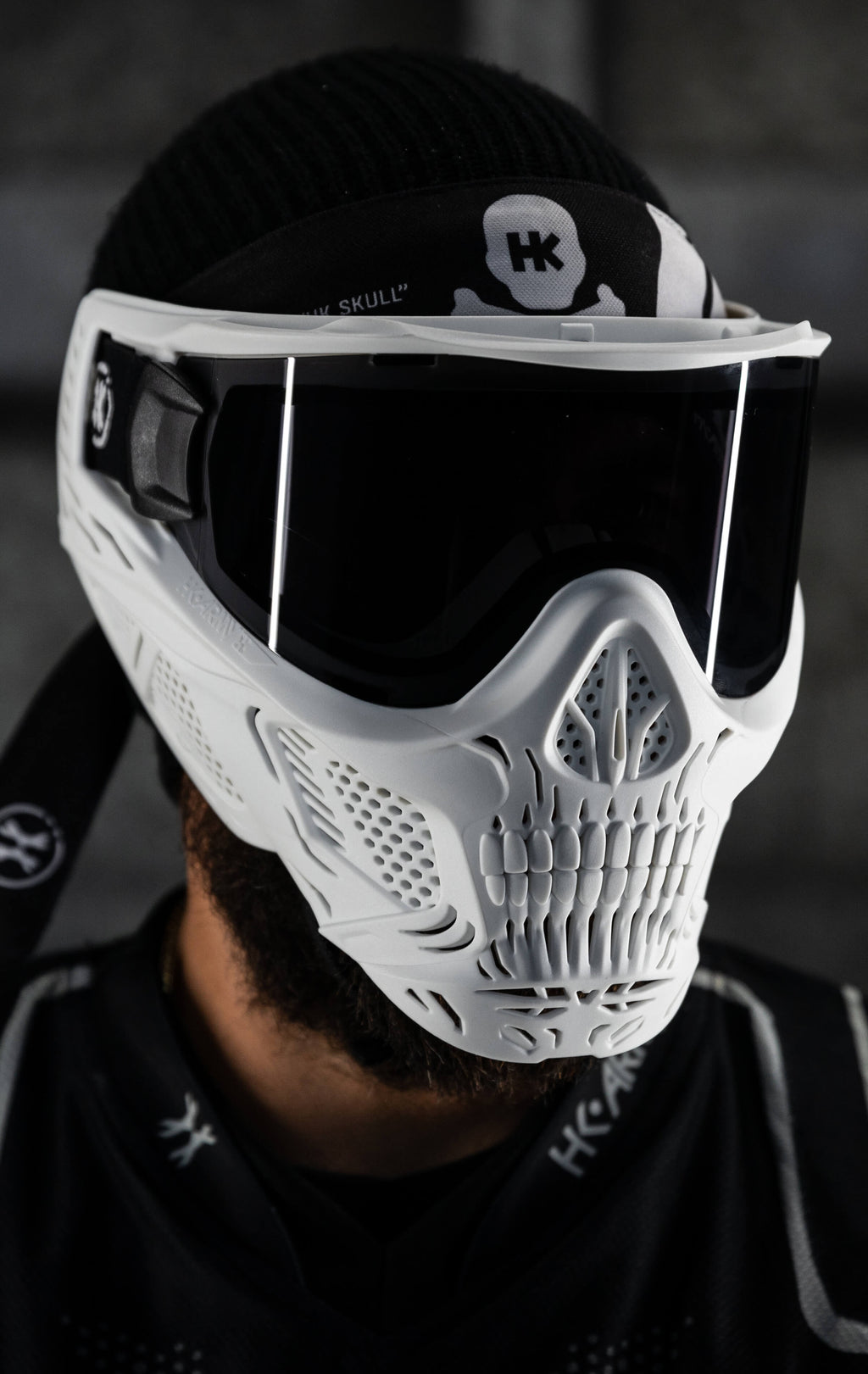 HSTL® Skull Goggle "Ghost" - White w/ Smoke Lens