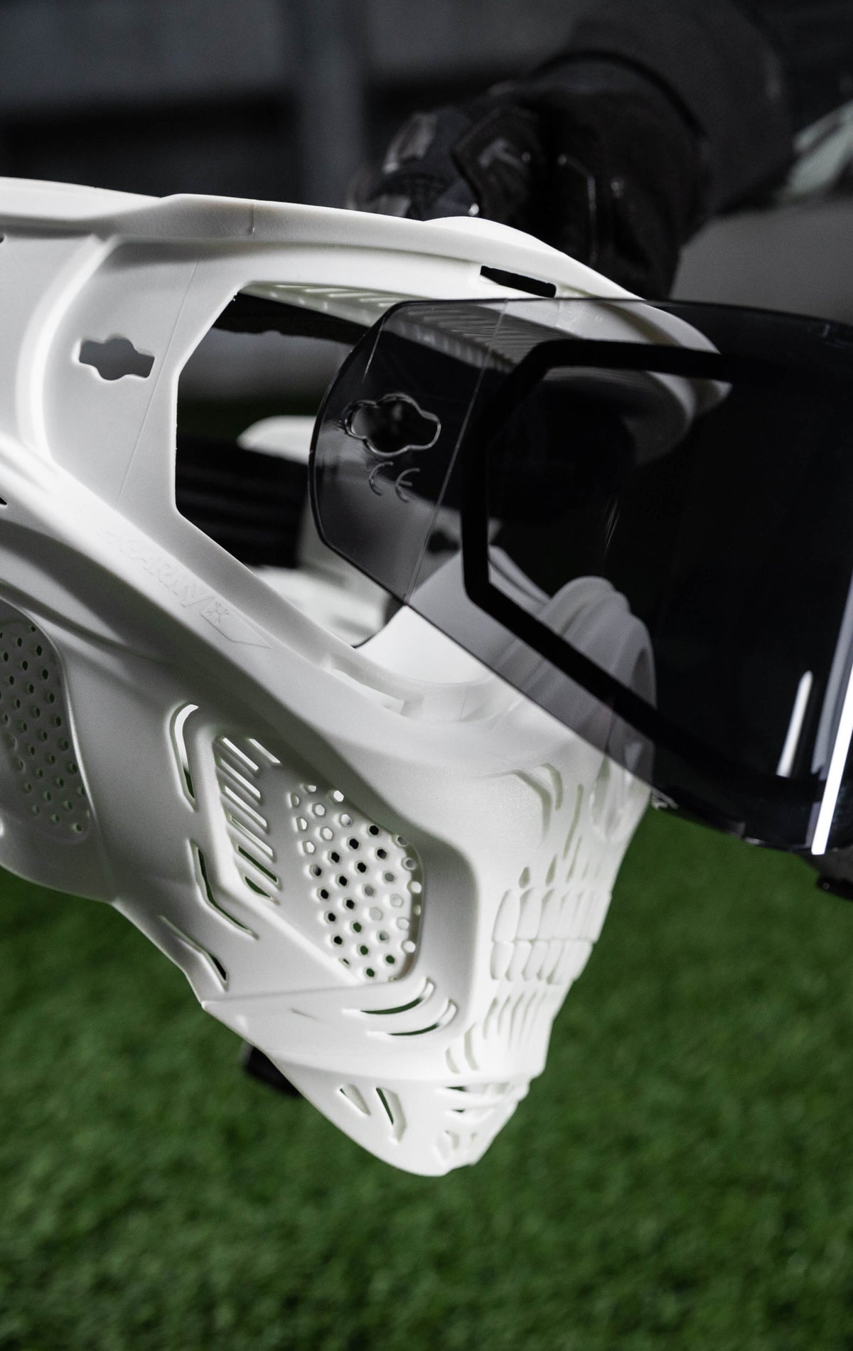 HSTL® Skull Goggle "Saint" - White w/ Gold Lens