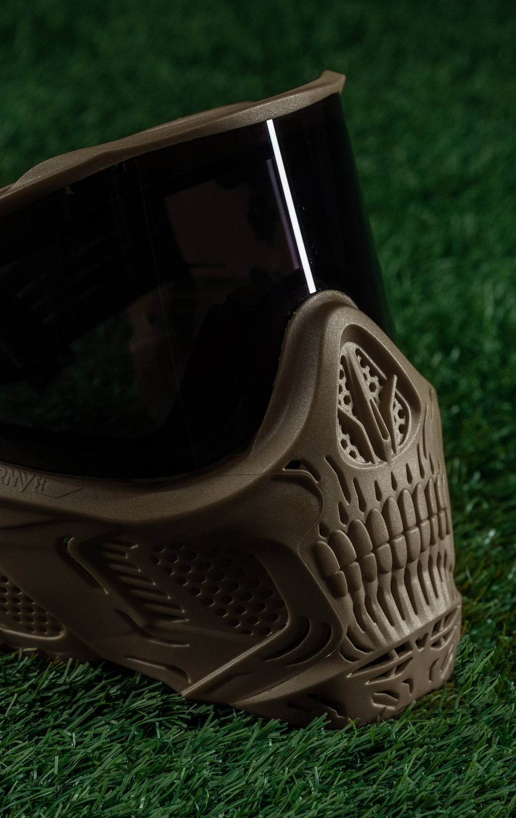 HSTL® Skull Goggle "Grave Digger" - Tan w/ Smoke Lens