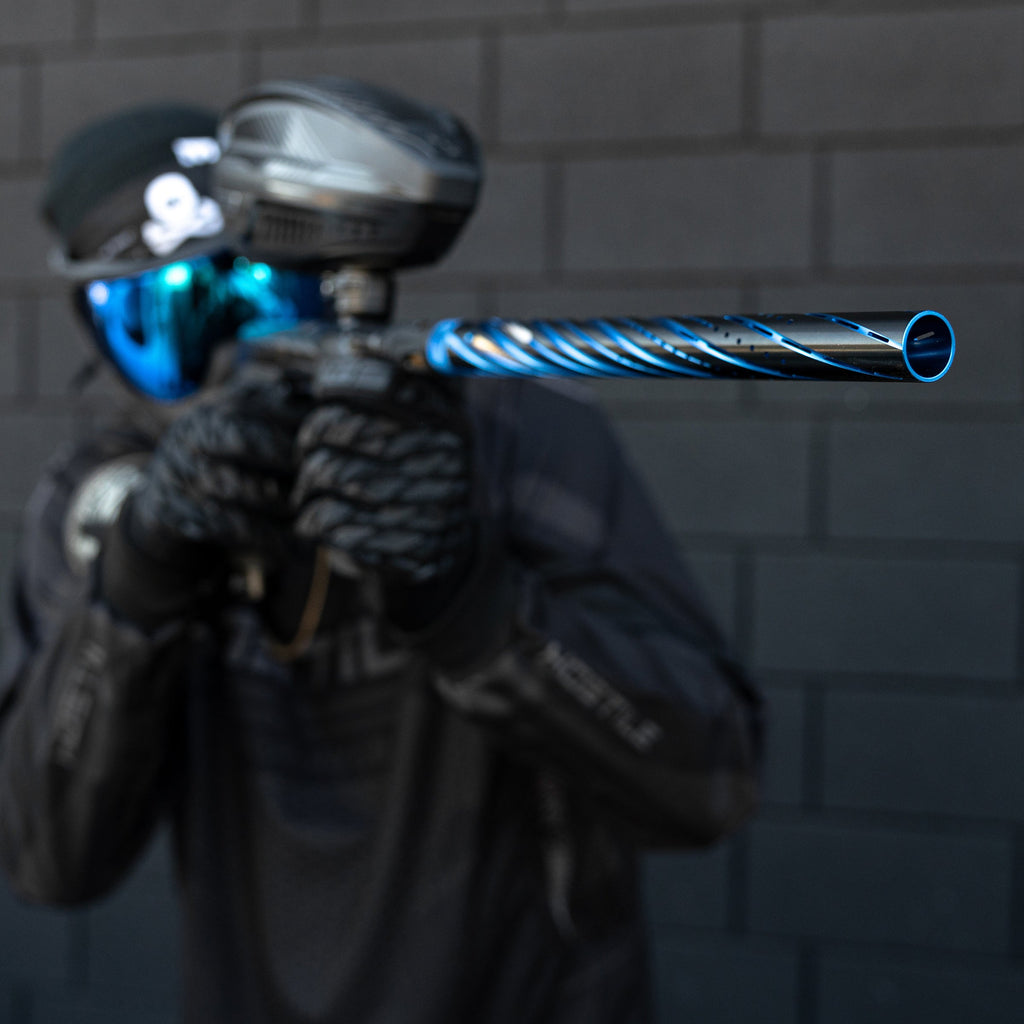 LAZR Elite Orbit Barrel Kit - 15" Dust Blue/Black - Black Inserts - Cocker Threads
