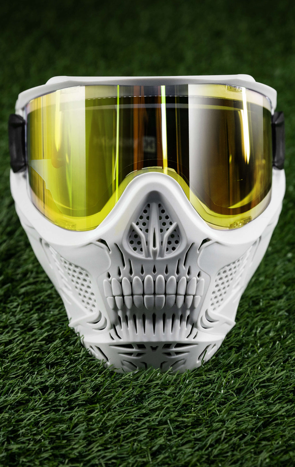 HSTL® Skull Goggle "Saint" - White w/ Gold Lens