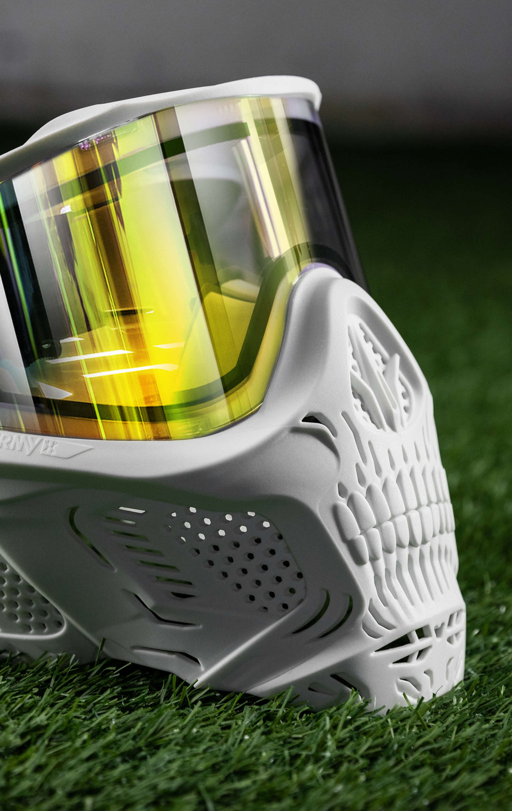 HSTL® Skull Goggle "Saint" - White w/ Gold Lens