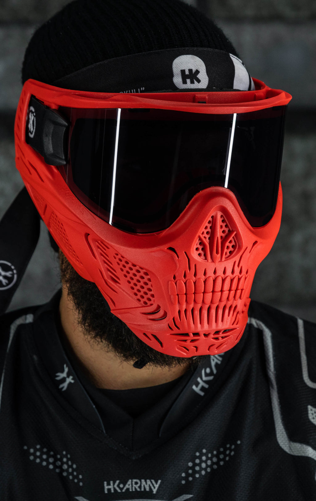 HSTL® Skull Goggle "Sinner" - Red w/ Smoke Lens