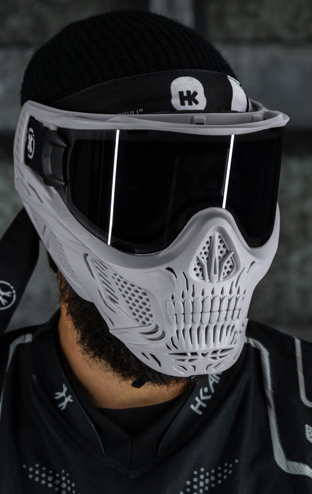 HSTL® Skull Goggle "Tombstone" - Grey w/ Smoke Lens