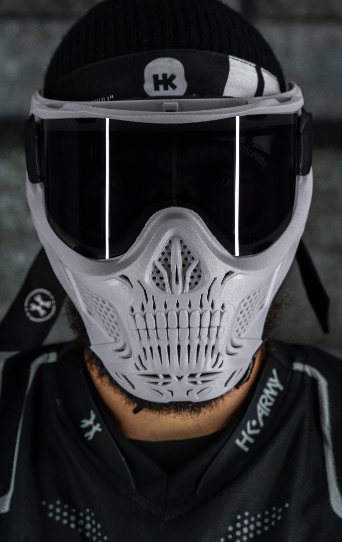HSTL® Skull Goggle "Tombstone" - Grey w/ Smoke Lens